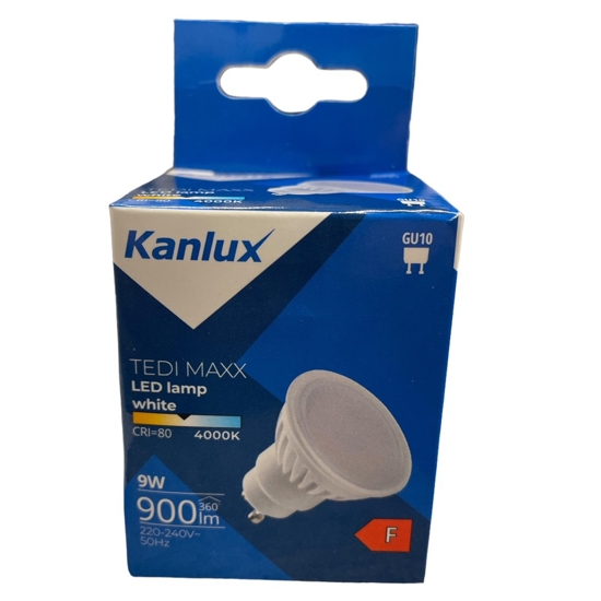 Lampadina di ceramica gu10 9w led 4000k 900lm ottica 120 kanlux