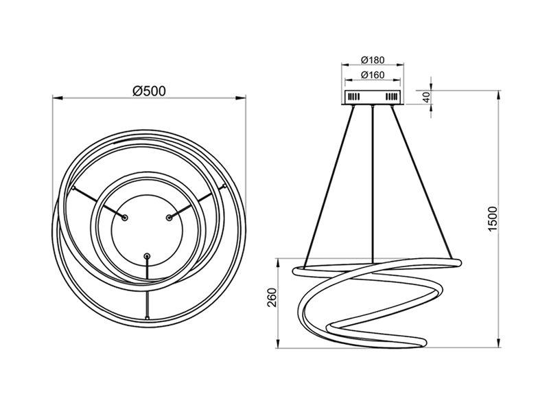 Lampadario bianco 36w per camera da letto 36w 4000k dimmerabile