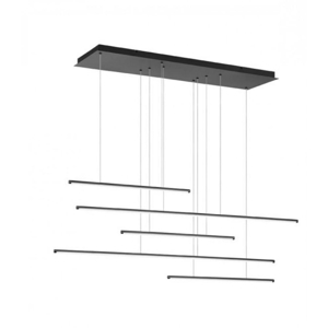 Ondaluce so genius 50 nero lampadario moderno led design