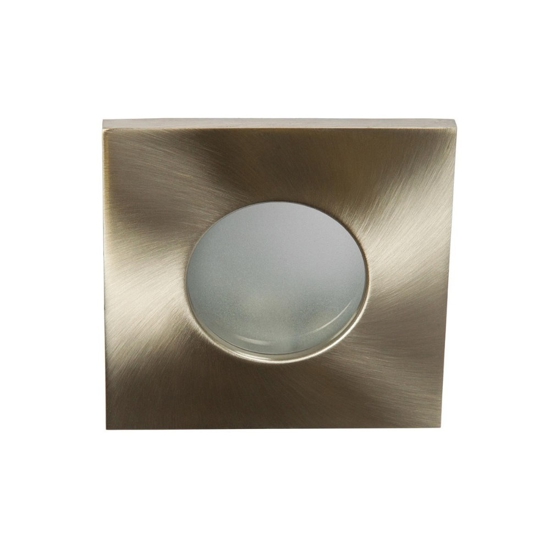 Faretto per bagno doccia da incasso soffitto quadrato nickel ip65