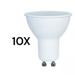 N10 lampadine gu10 led 7w 3000k 550lm ottica 100 gea luce