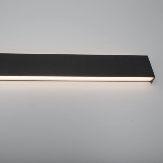 Applique led 44w 3000k rettangolare 120cm nero moderna