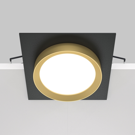 Faretto da incasso a soffitto nero oro gx53