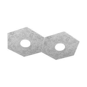 Plafoniera foglia argento moderna esagonale toplight hexagon