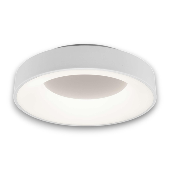 Plafoniera bianca moderna led 27w 4000k rotonda cerchio