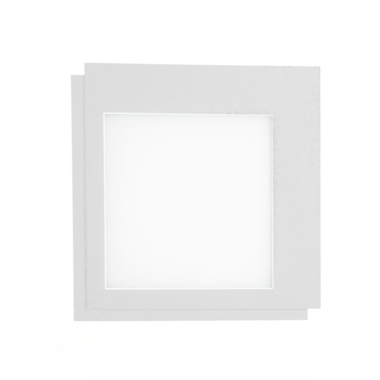 Ondaluce passpartou applique quadrata bianca led 3000k