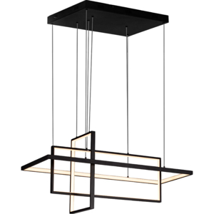 Lampadario design geometrico nero dimmerabile per cucina moderna