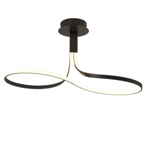 Lampadario per camera da letto moderna led 40w 2800k marrone ossido