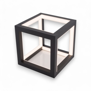 Lampada da comodino moderna cubo nero led dimmerabile