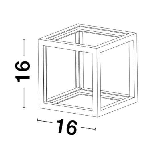 Lampada da comodino moderna cubo nero led dimmerabile