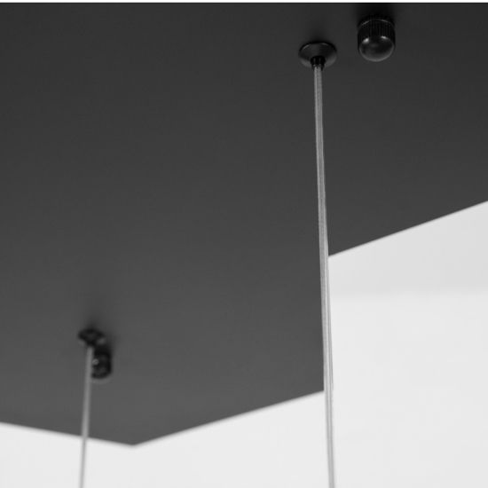 Lampadario design moderno nero cubi luminosi per soggiorno