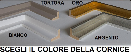 Quadro paesaggio astratto per soggiorno moderno cornice oro 137x70