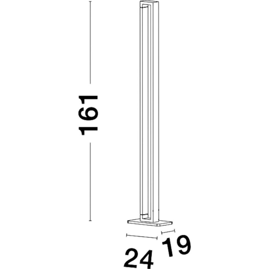 Piantana moderna led luce parabola girevole design squadrato