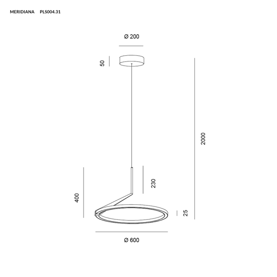 Vivida meridiana lampadario moderno led 44w dimmerabile 3000k 4000k bronzo