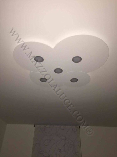 Plafoniera da soffitto per cucina moderna grigio toplight cloud