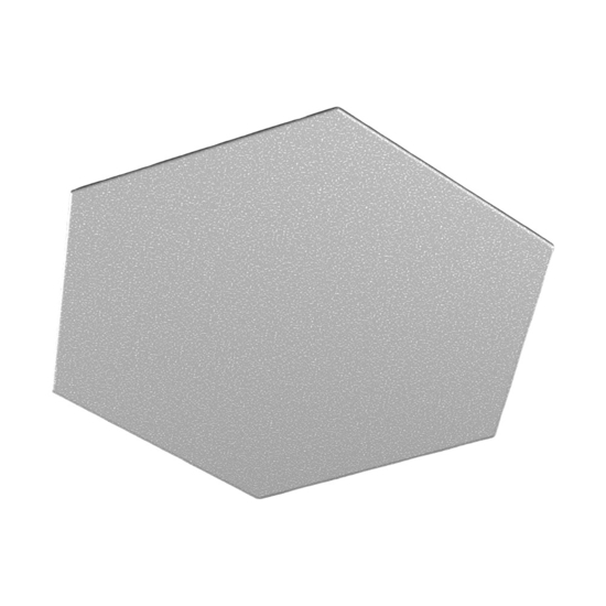 Top light hexagon placca metallo decorativa metallo grigio