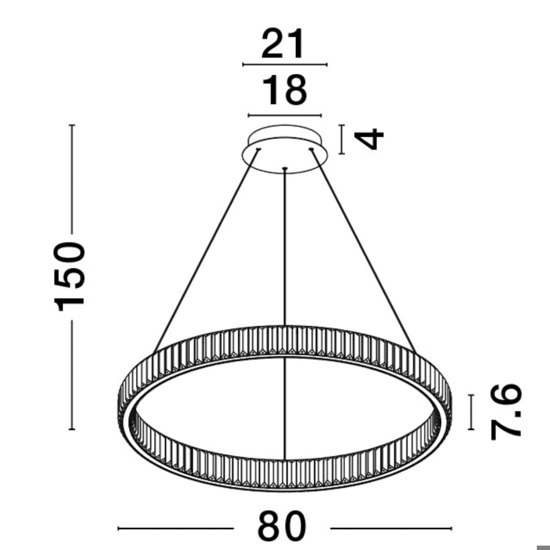 Lampadario di cristallos oro per soggiorno 80cm