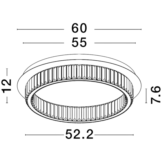 Plafoniera oro di cristallo led 40w 3500k per salone