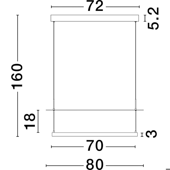 Lampadario per sala moderna nero led 55w dimmerabile 3000k