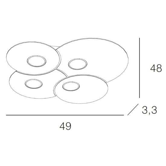 Plafoniera led design bianca per cucina moderna