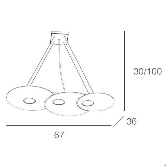 Lampadario per cucina moderna toplight cloud grigio