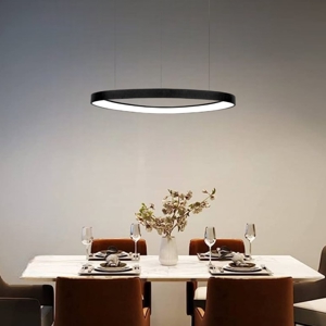 Lampadario moderno nero per soggiorno 3000k 48w triangolare