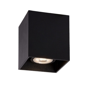 Faretto cubo da soffitto nero quadrato