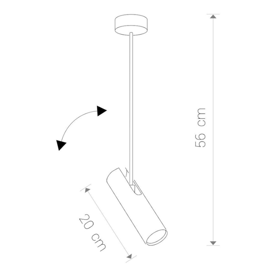 Faretto led con asta da soffitto nero orientabile gu10