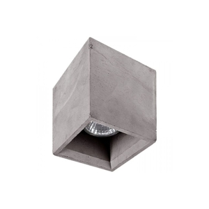 Faretto led cubo di cemento grigio da soffitto gu10