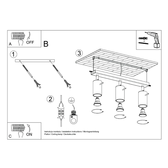 Plafoniera da soffitto con faretti in legno orientabili