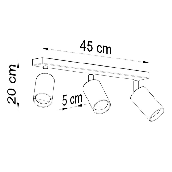 Plafoniera da soffitto con faretti in legno orientabili