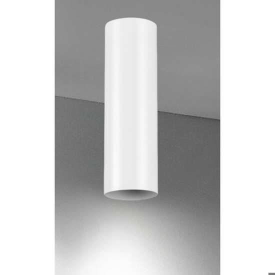 Ideal lux look pl1 faretto led 5w 3000k da soffitto cilindro bianco