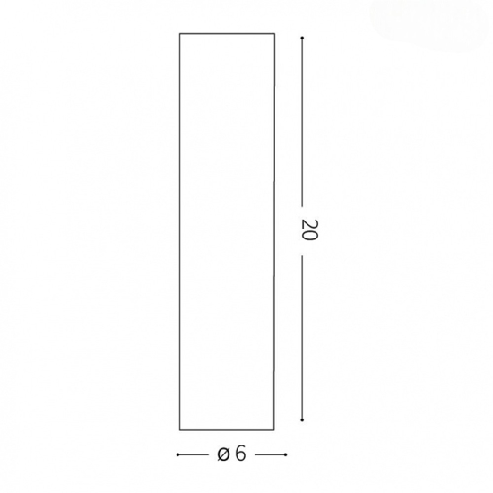 Ideal lux look pl1 faretto led 5w 3000k da soffitto cilindro bianco