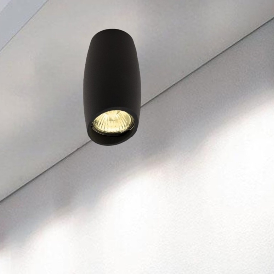 Faretto led da soffitto nero design moderno fp