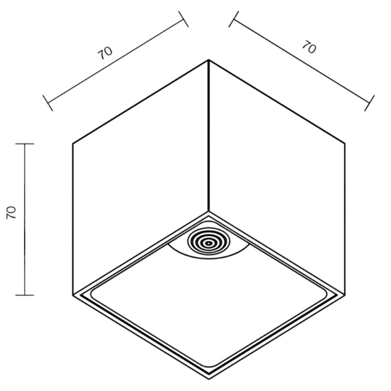 Faretto led 12w 4000k da soffitto cubo squadrato