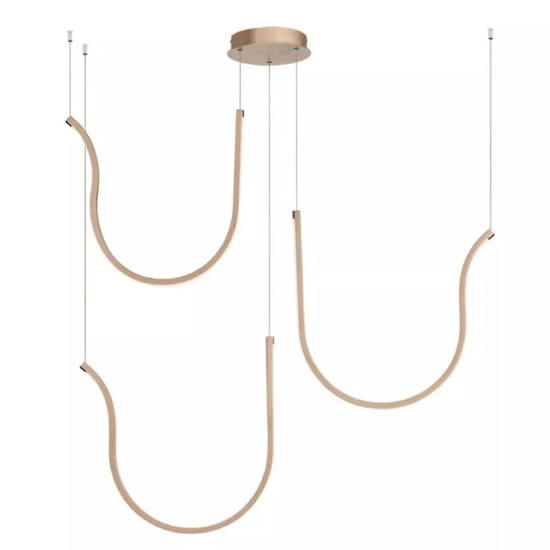 Ondaluce arqua oro so 3 lampadario moderno led