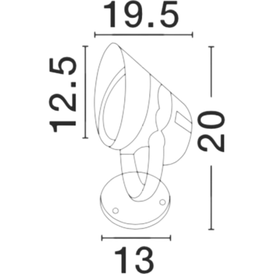 Faro da esterno giardino 18w 3000k orientabile