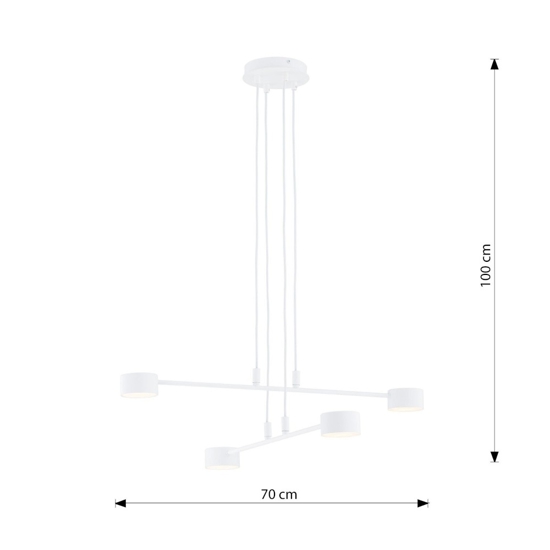 Lampadario a sospensione bianco per ufficio moderno