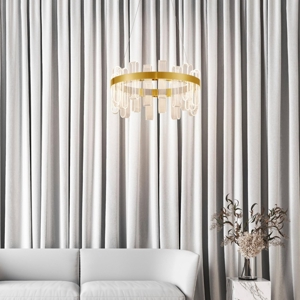 Lampadario led per soggiorno oro 3000k dimmerabile