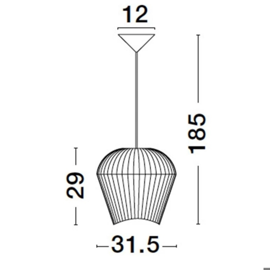 Lampada a sospensione fili tessuto nero