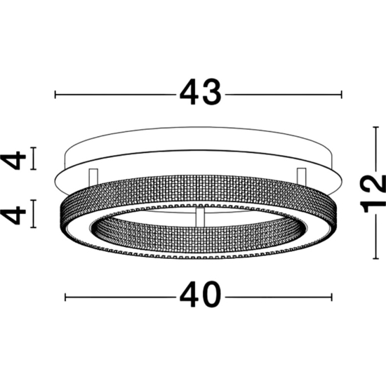 Plafoniera oro per soggiorno led 40w 3000k dimmerabile