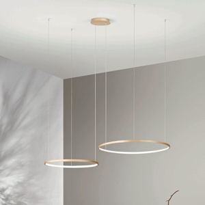 Ondauce so soel 2 oro lampadario moderno cerchi led