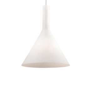 Cocktail sp1 small ideal lux lampada a sospensione per isola cucina vetro bianco forma cono