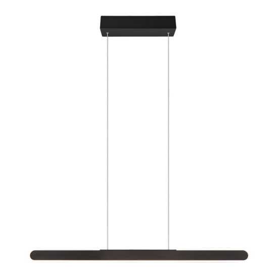 Lampadario nero per tavolo cucina moderna led dimmerabile