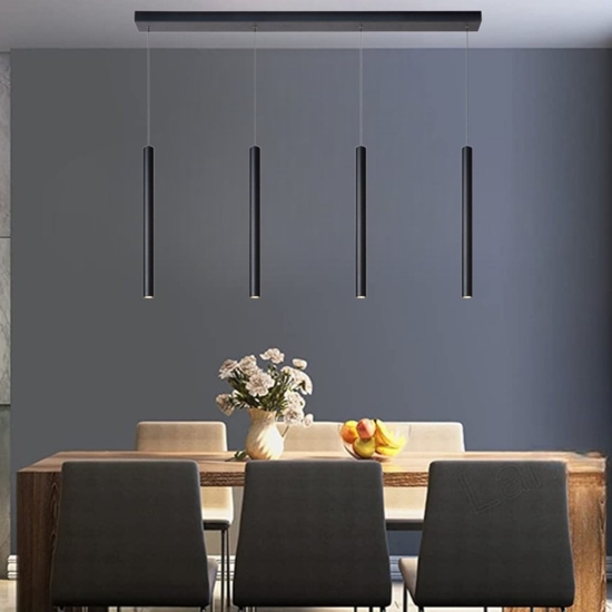 Lampadario led per tavolo pranzo cucina nero 16w 3000k