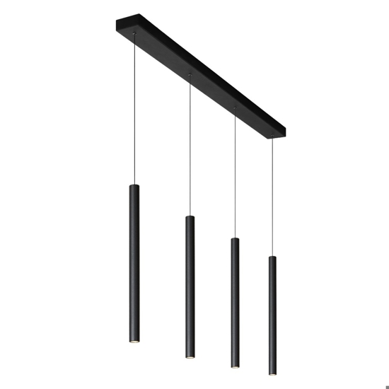 Lampadario led per tavolo pranzo cucina nero 16w 3000k