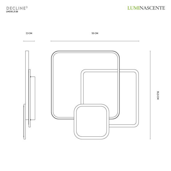 Plafoniera led 60w 3000k-4000k bianca design moderna