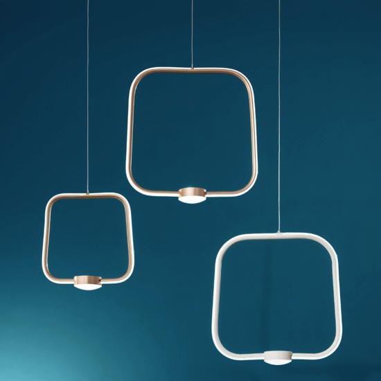 Ondaluce so alfa gr bianco lampadario a sospensione design led