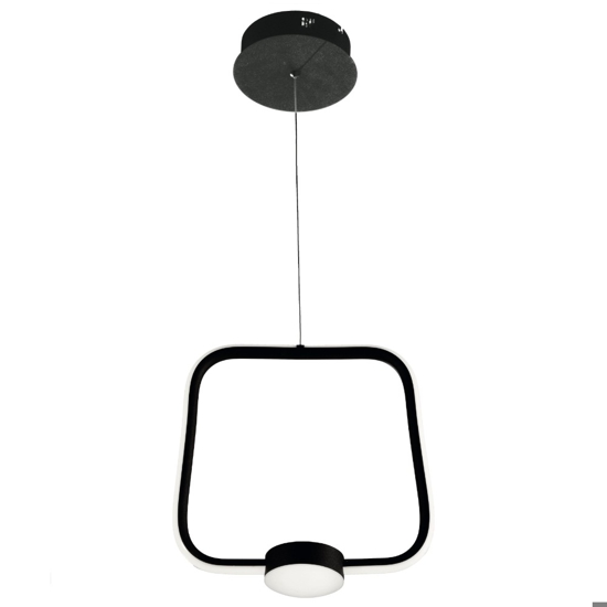 Lampadario moderno alfa pc nero ondaluce led