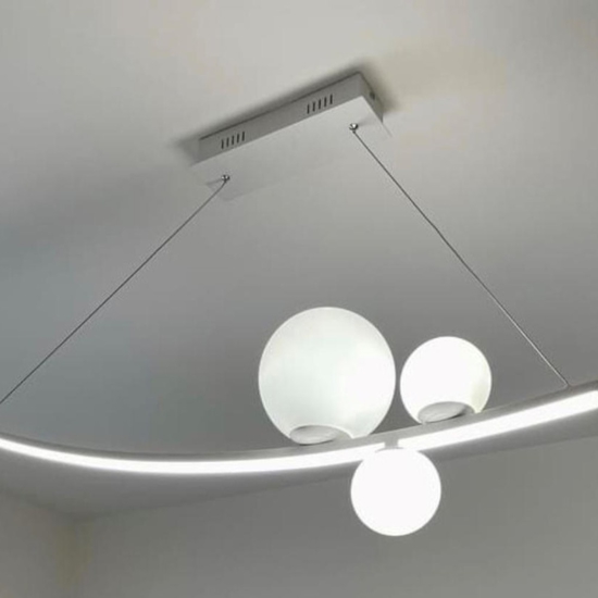 So altalena bianco ondaluce lampadario design moderno led 4000k